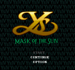 Ys IV - Mask of the Sun (Japan) Title Screen